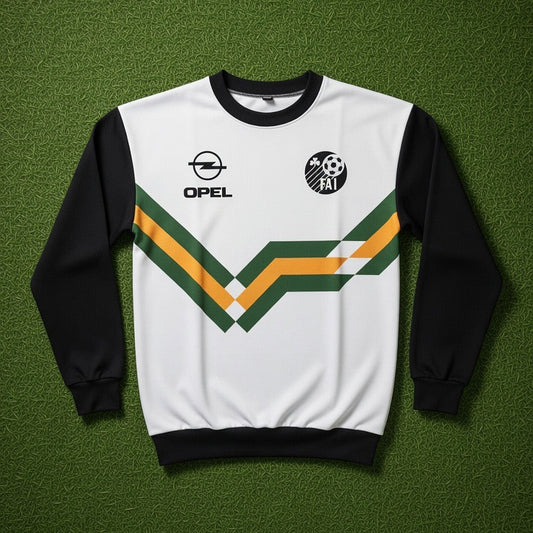 Ireland White Retro Jumper